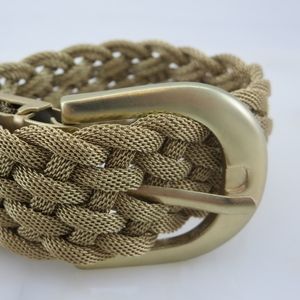 Chunky Woven Belt Bracelet - Light Bronze
